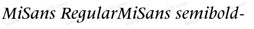 MiSans RegularMiSans semibold字体转换